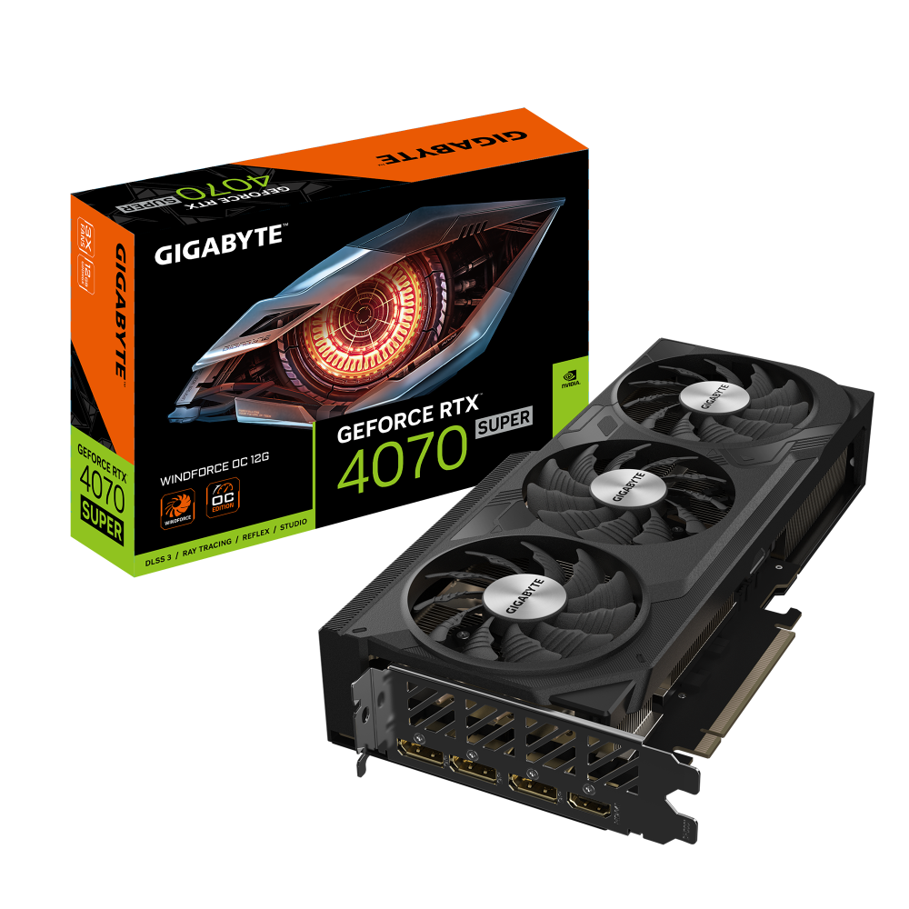 Carte graphique GIGABYTE GeForce RTX 4070 SUPER WINDFORCE OC / 12G GDDR6X