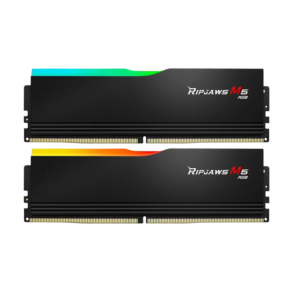 Barette Mémoire Gaming G.Skill Ripjaws M5 RM5RK / 96 Go (2x 48Go) / DDR5 / U-DIMM / CL36 / 5200 MHz / RGB