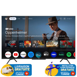 TV TELEFUNKEN 55" QLED  4K SMART GOOGLE TV RECEPTEUR INTEGRE