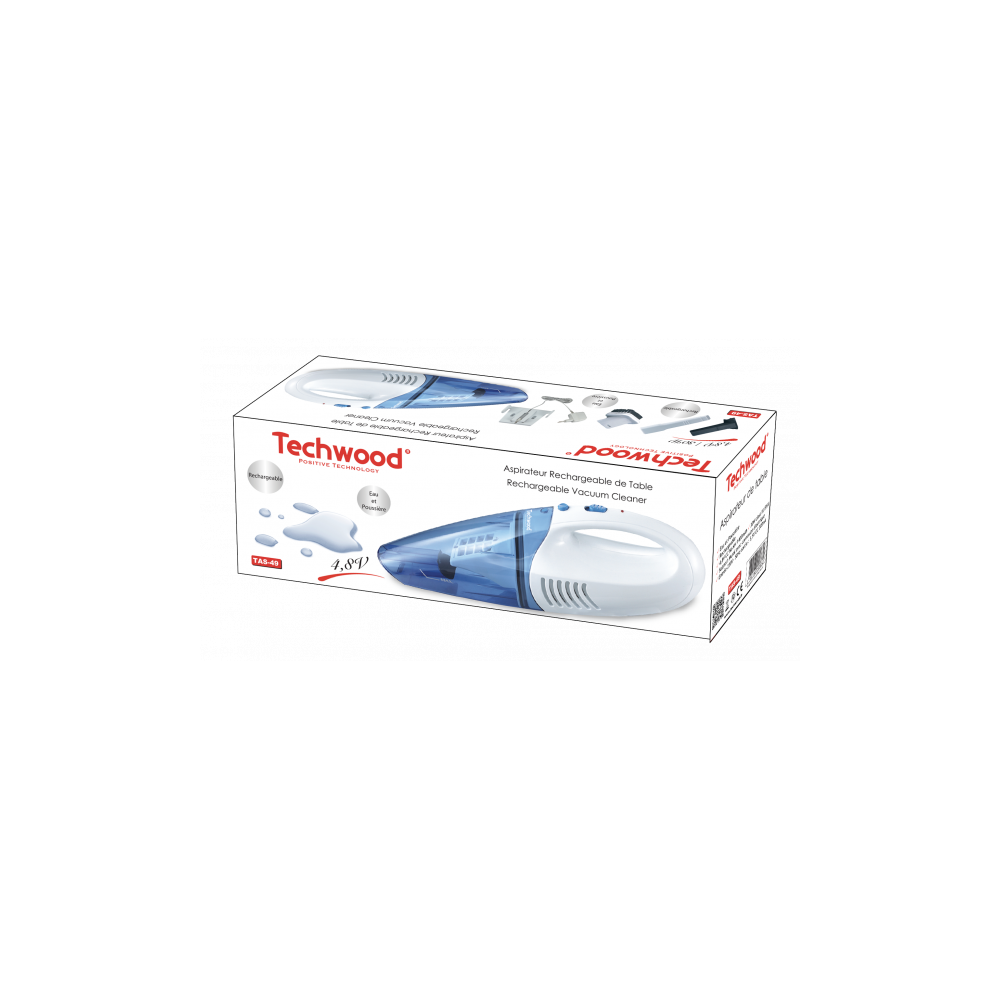 Aspirateur à Main TECHWOOD TAS-49 0.5L - Blanc