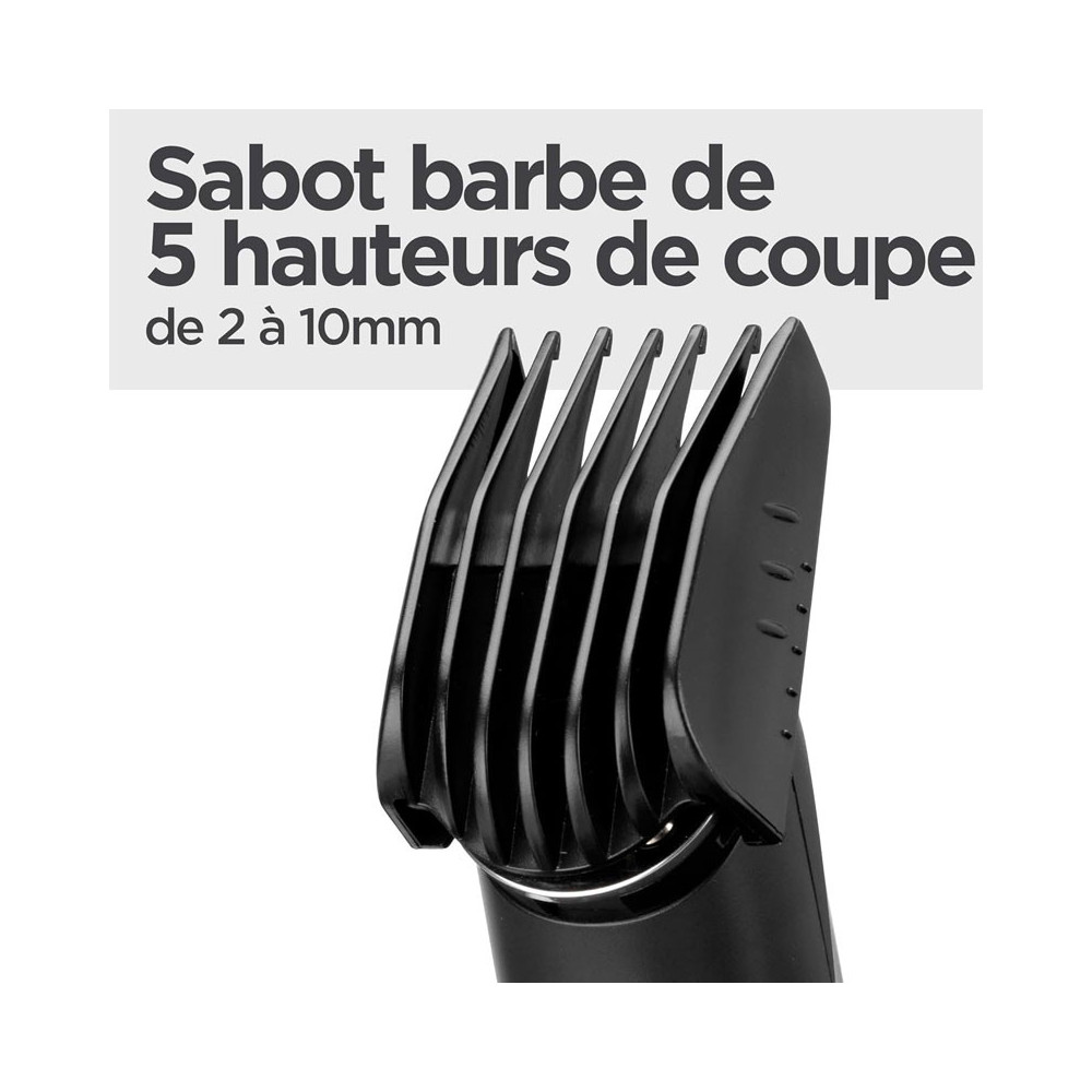 Tondeuse à Barbe BABYLISS T812E Rechargeable - Gris