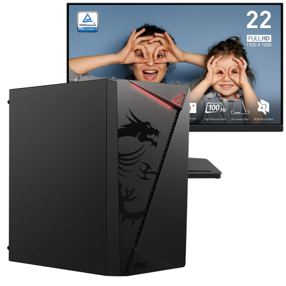 PC de Bureau PRO MSI / i5-12400 / 8 Go / 512 Go SSD / Windows 11 Pro / Écran MSI 21.5" Full HD IPS / 100 Hz