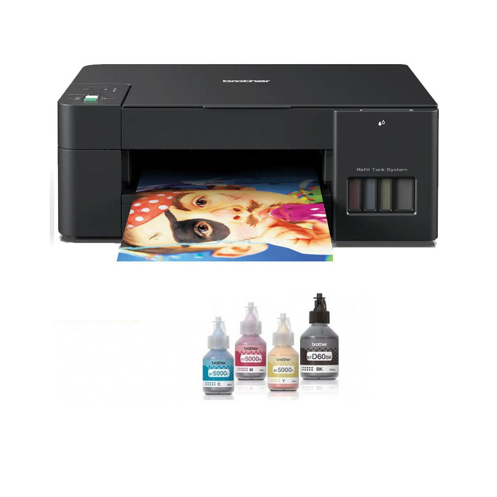 Imprimante Multifonction 3en1 Jet d'encre Brother inkbenefit plus DCP-T220 / Couleur / A4 / Noir