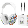Casque sans fil P9 bleutooth - GRAFFITI  - WHITE
