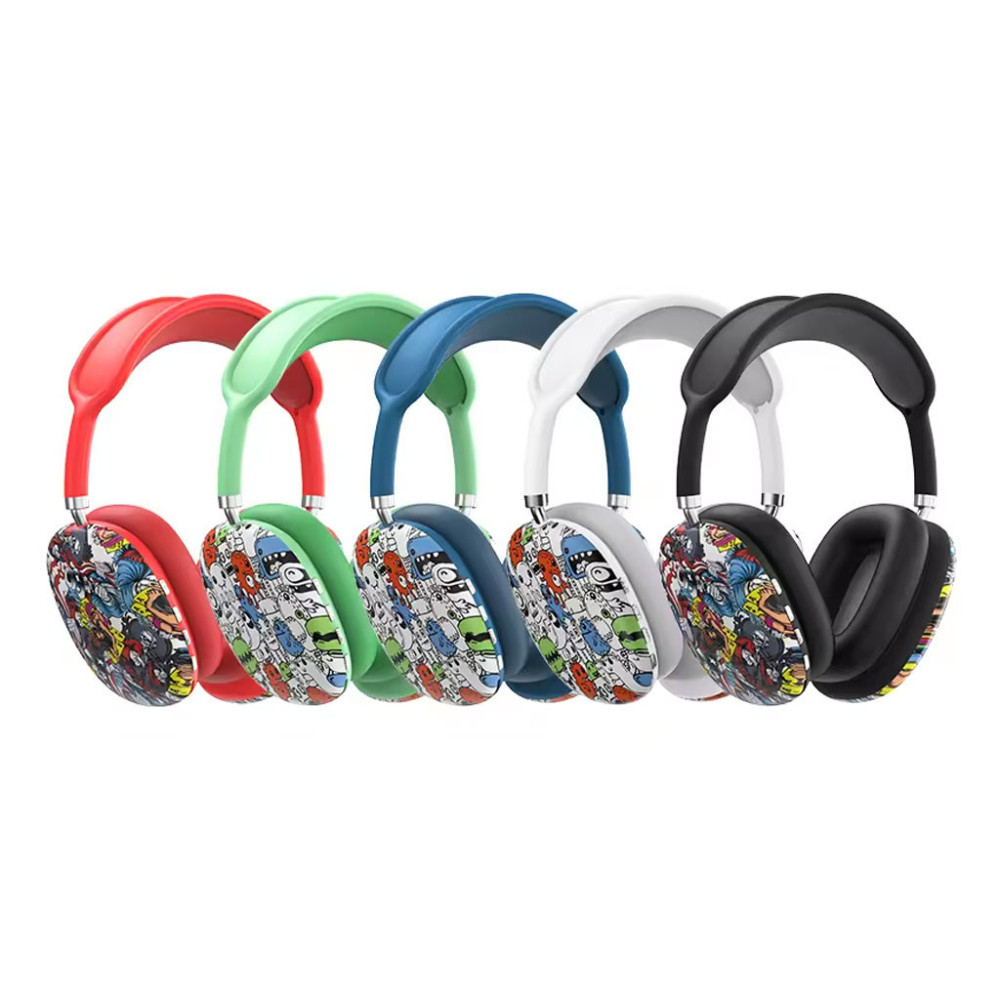Casque sans fil P9 bleutooth - GRAFFITI  - VERT