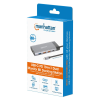 Station d'accueil Manhattan multiport USB-C PD 10 en 1 pour double écran 8K