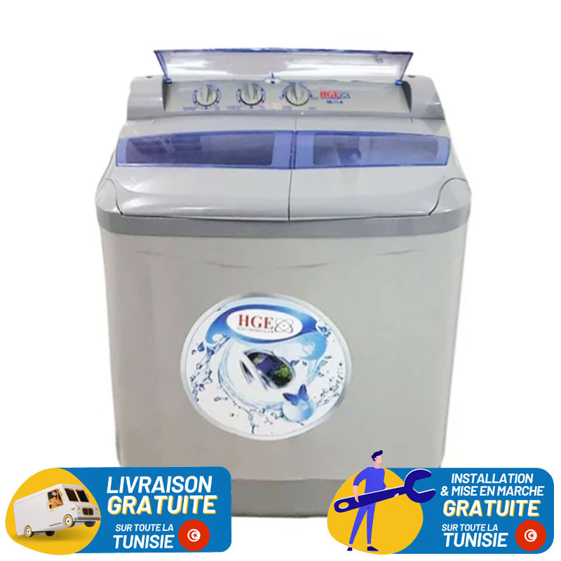 Lave-linge Semi-Automatique HGE 11KG / Gris / ML11