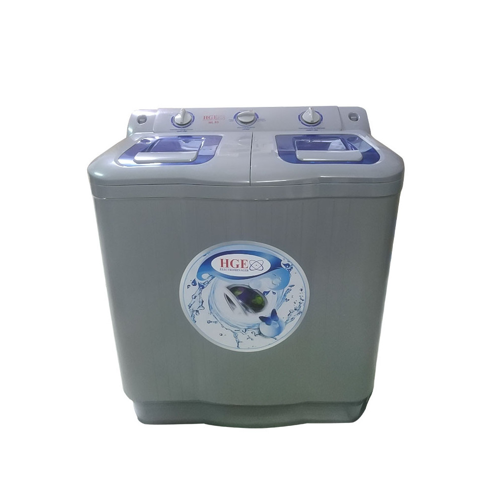 Lave Linge Semi-Automatique HGE  8.5 Kg / Gris / ML-8-5