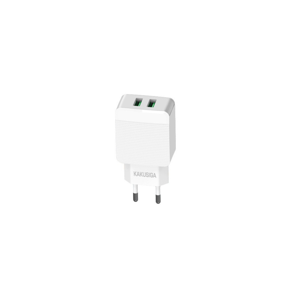 TETE Charger KSC 366 Dual USB Fast 2.4A 12W 5V Blanc