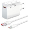 CHARGEUR AVEC CABLE USB TO TYPE C  -  120W  - WHITE