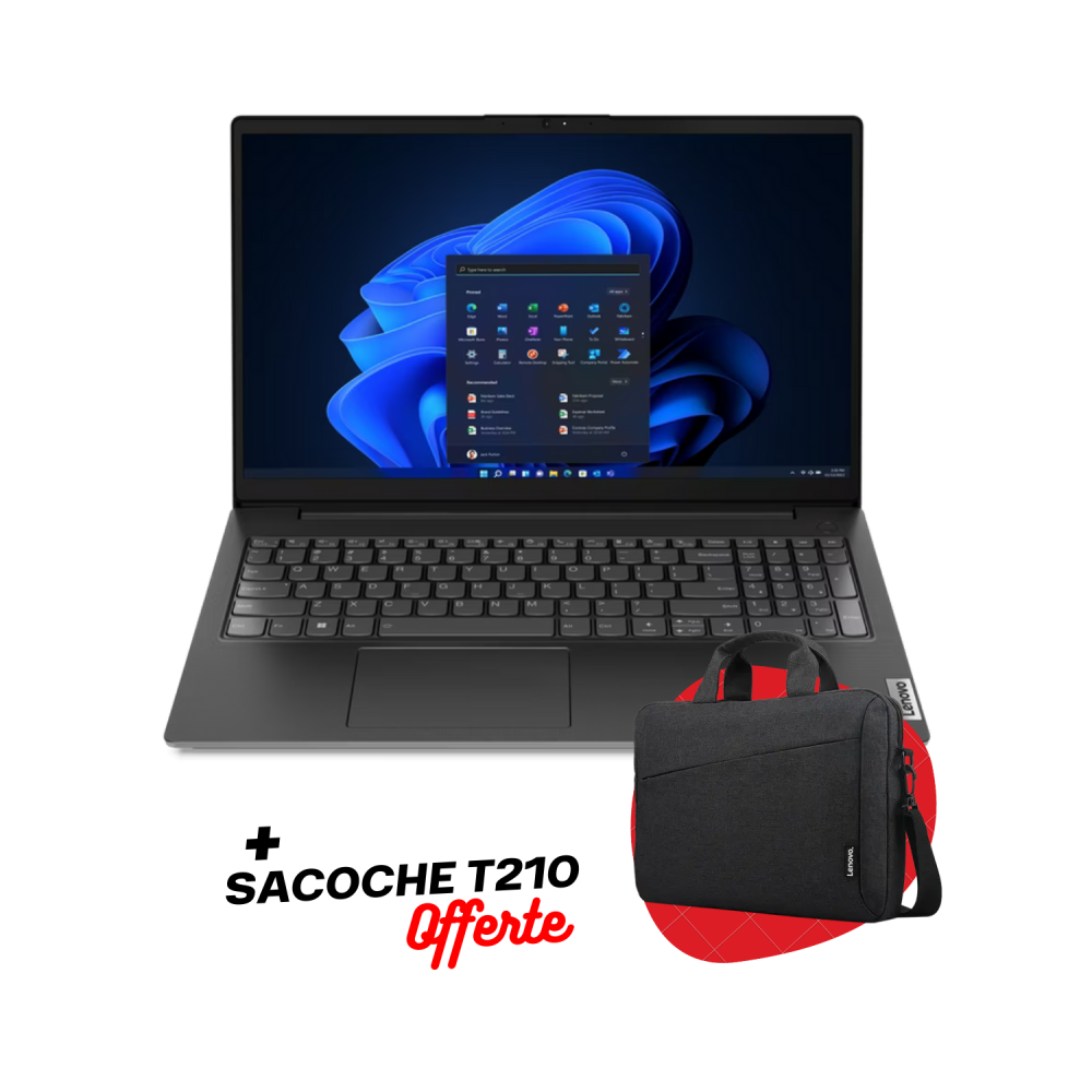 PC PORTABLE LENOVO V15 / I5-13420H / 8 Go / 512 Go SSD / Windows 11 Pro / Noir Avec Sacoche Lenovo Offerte