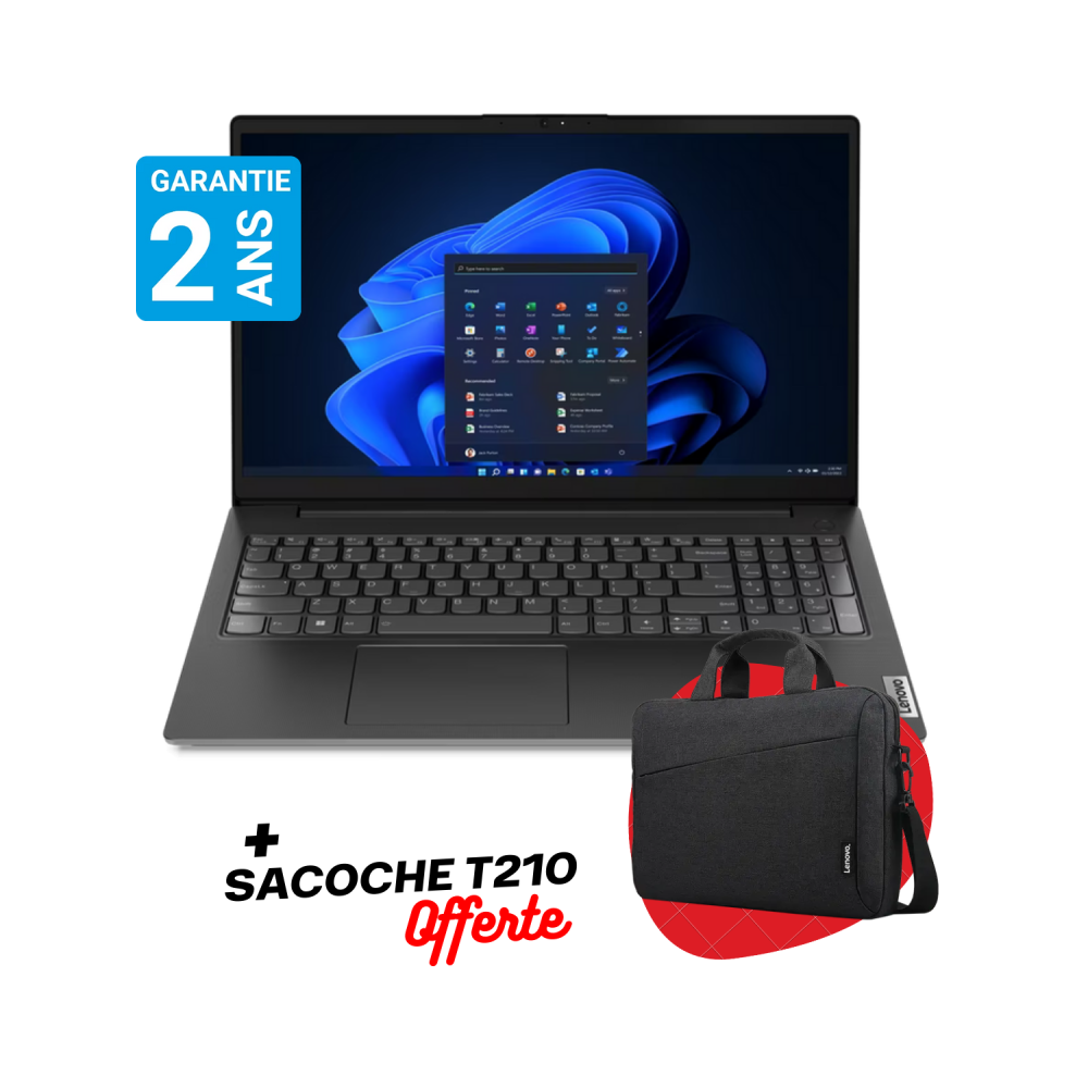 PC PORTABLE LENOVO V15 / I5-13420H / 8 Go / 512 Go SSD / Windows 11 Pro / Noir Avec Sacoche Lenovo Offerte