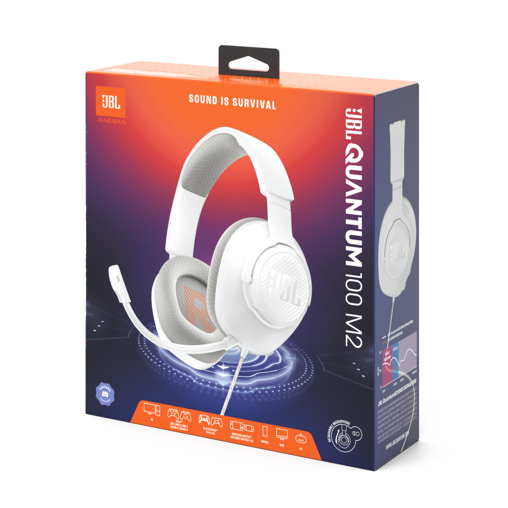 MICRO CASQUE GAMER JBL QUANTUM 100 M2- BLANC
