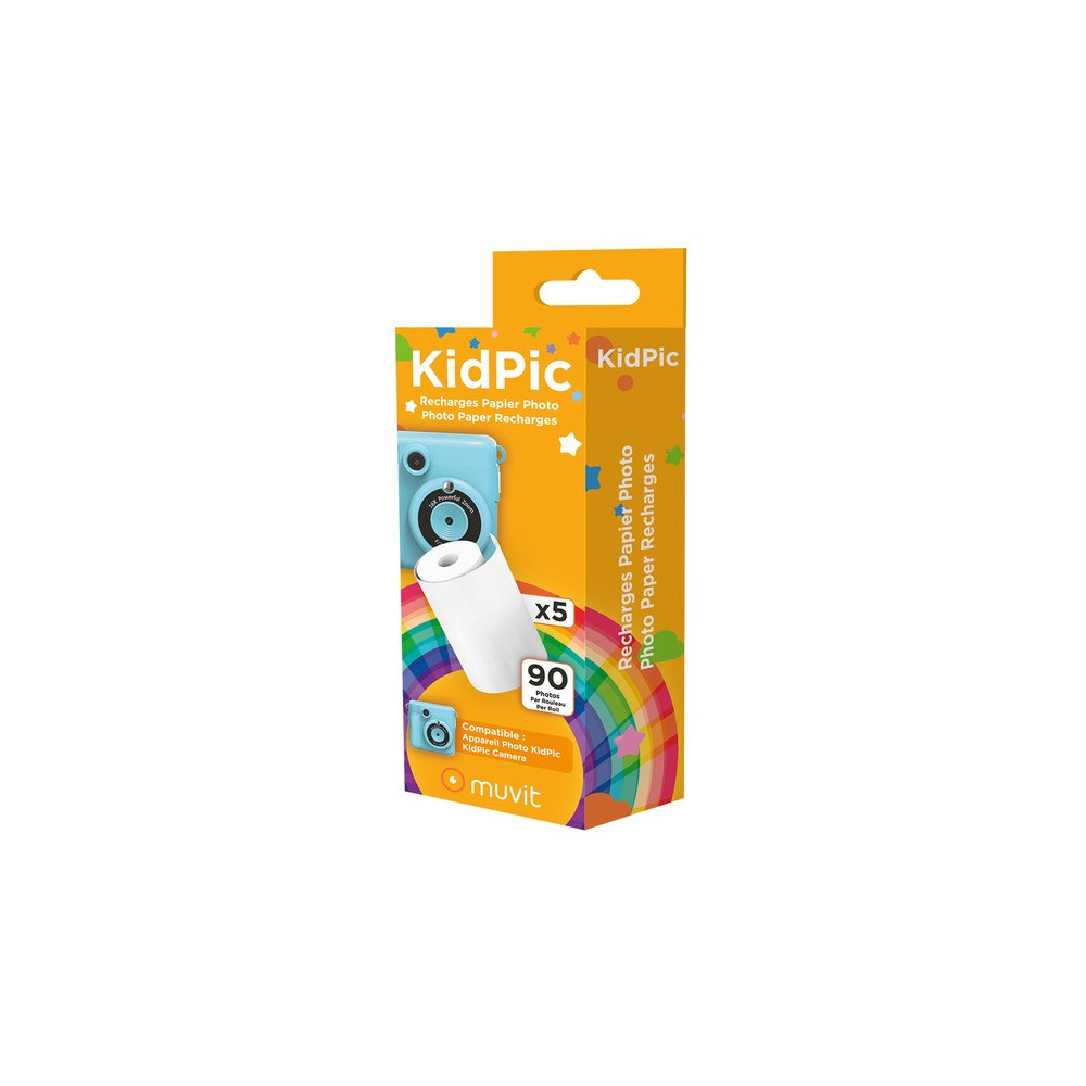 5 ROULEAUX PAPIER APPAREIL PHOTO ENFANT KIDPIC