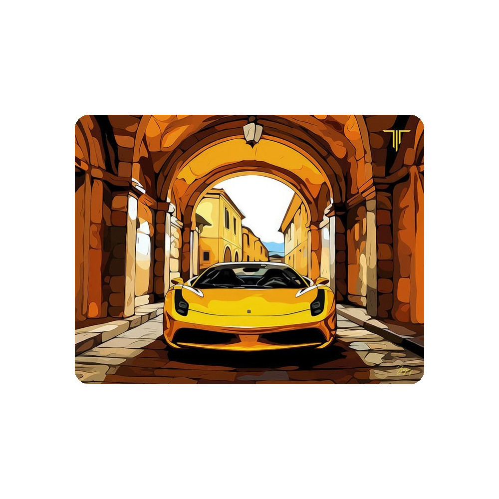 Tapis De Souris Gamer M TITAN M001 YELLOW FERRARI