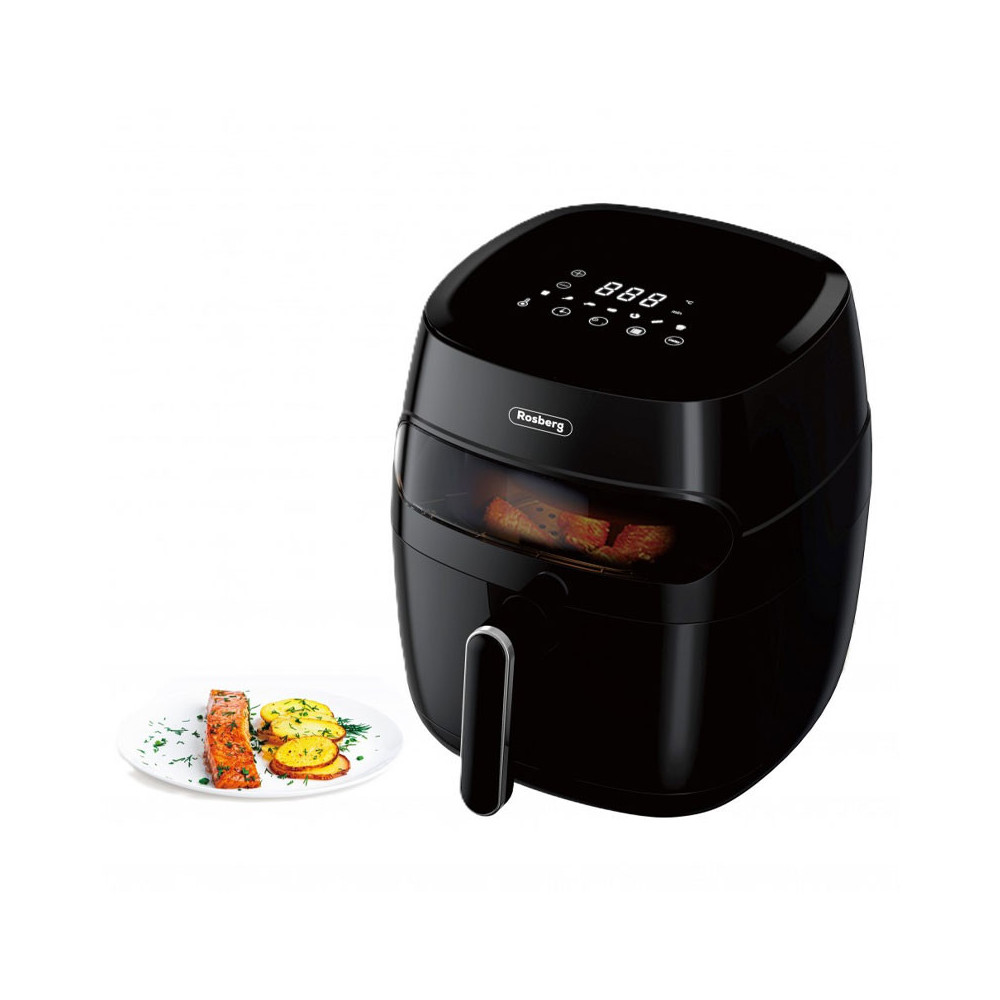 AirFryer ROSBERG Affichage LED 5.2 Litres / 1200W / Noir / 55R51980CA