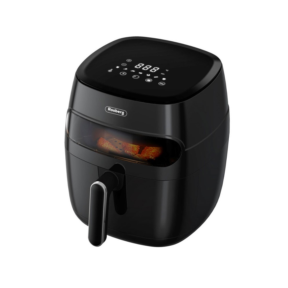 AirFryer ROSBERG Affichage LED 5.2 Litres / 1200W / Noir / 55R51980CA