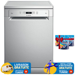 LAVE VAISSELLE ARISTON LFC3C33WFX / 14 COUVERTS / 9 PROGRAMMES / INOX + 3 Paquets Finish Offerts
