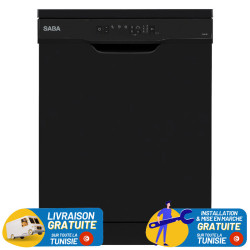 LAVE VAISSELLE SABA 12 COUVERTS / NOIR + Livraison + Installation et Mise en Marche Gratuites