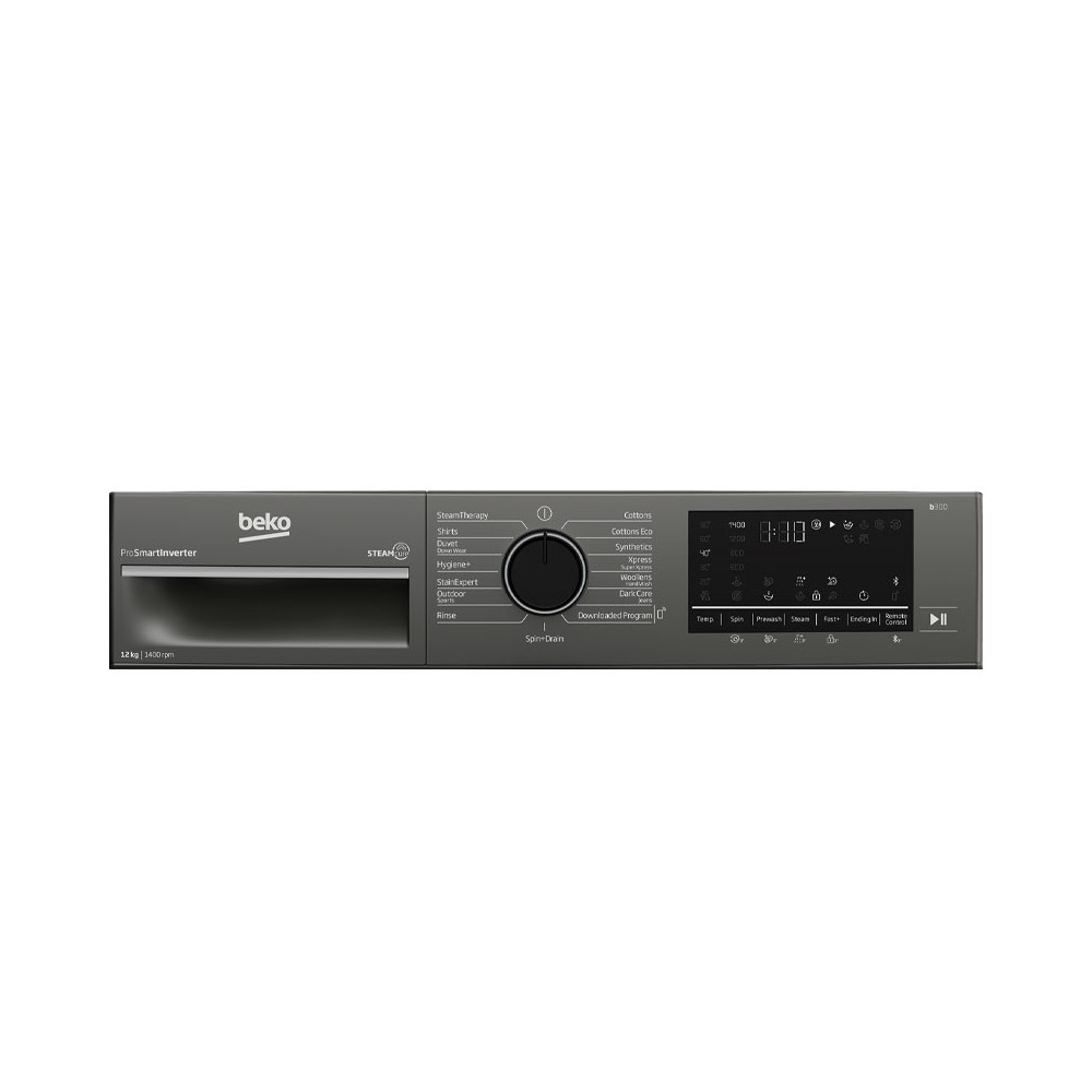 Machine a laver BEKO 12kg SMART INVERTER / Gris Foncé / B3WFT51242MG2699