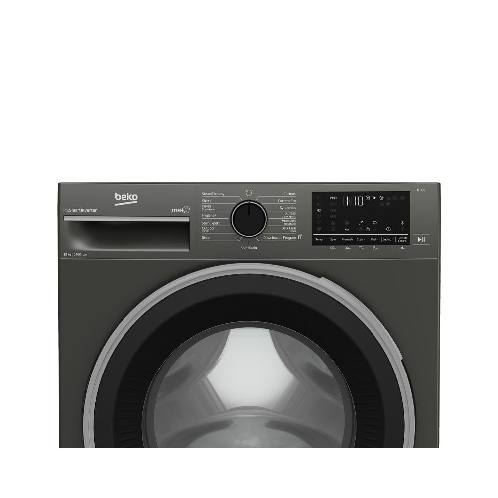 Machine a laver BEKO 12kg SMART INVERTER / Gris Foncé / B3WFT51242MG2699