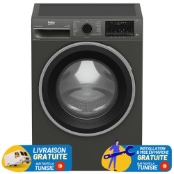 Machine a laver BEKO 12kg SMART INVERTER / Gris Foncé / B3WFT51242MG