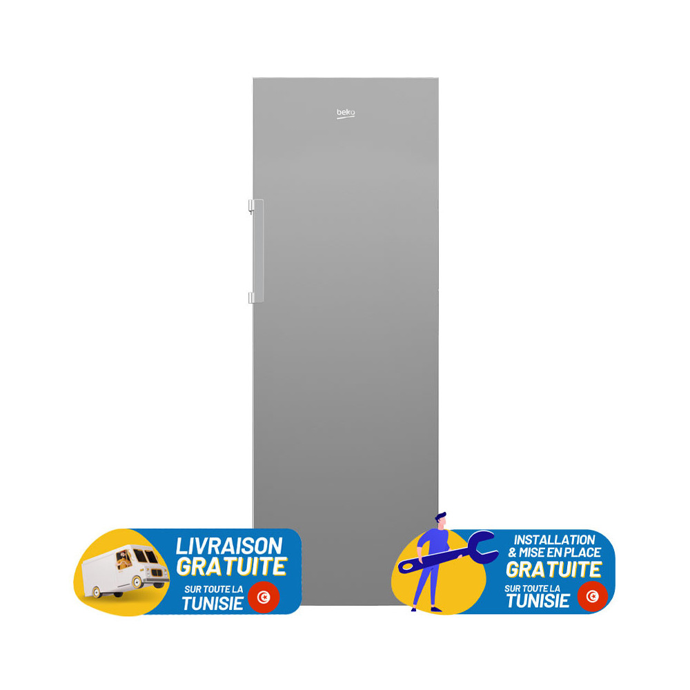 Congélateur Verticale BEKO 290 Litres No Frost / Silver / RFNE320L23S