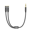 Câble audio XO 2en1 NB-R197 jack 3,5 mm - prise jack 3,5 mm / microphone 0,23 m