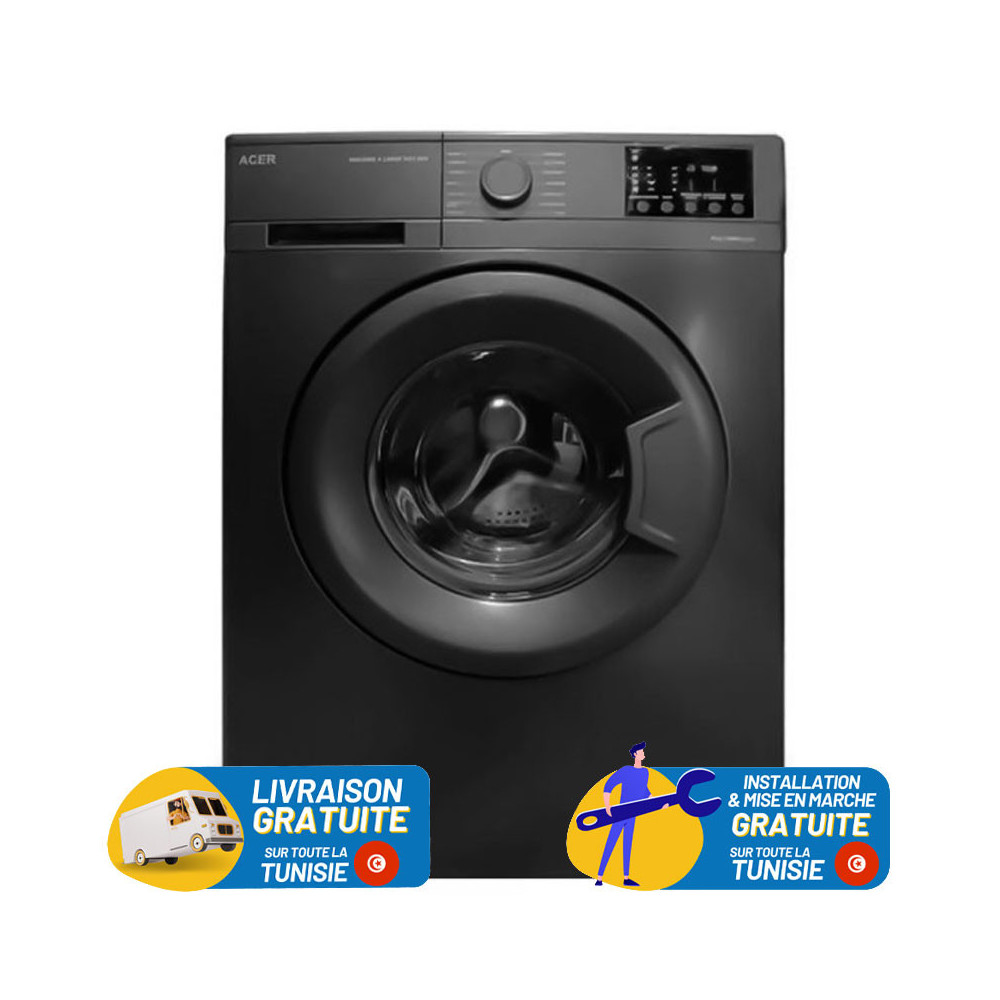 Machine à Laver Frontale ACER 6KG / Dark Silver / 1044DES