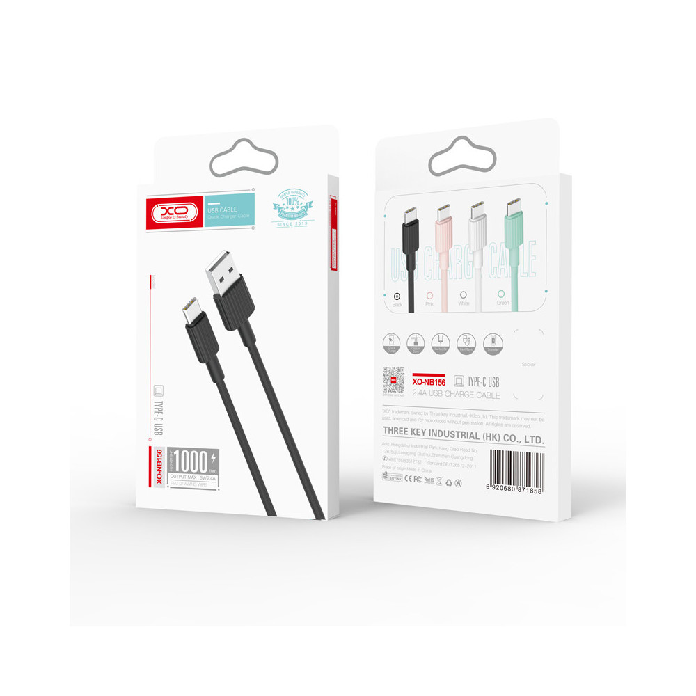 Câble XO NB156 USB - Lightning 1,0 m 2,4 A blanc