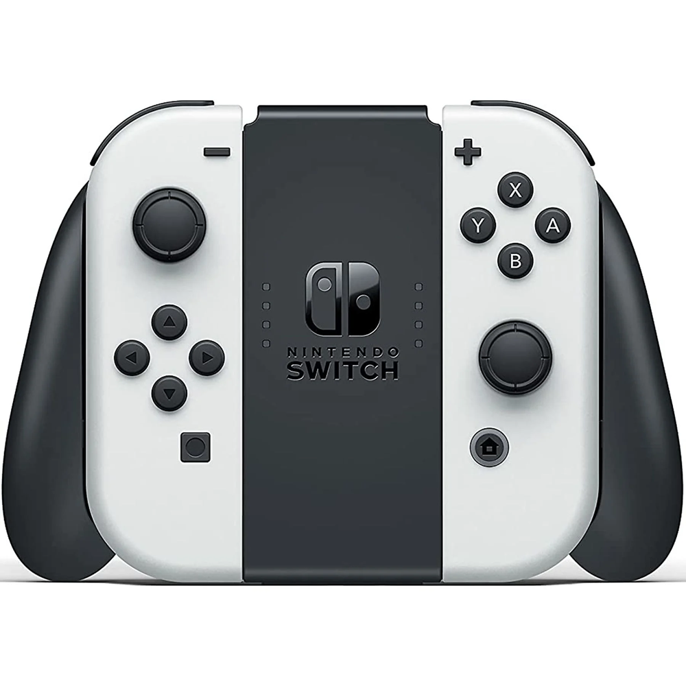 Console Nintendo NINTENDO Switch OLED Avec station d'accueil et manettes Joy-Con / Blanc