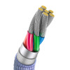 Câble Baseus Crystal Shine USB - USB-C 1,2 m 100 W violet