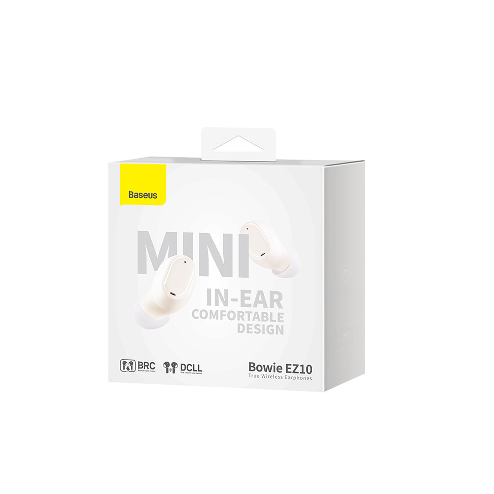 Écouteurs Bluetooth TWS Baseus Bowie EZ10 blanc