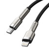 Câble Baseus Cafule Metal PD USB-C - Lightning 2,0 m noir 20W