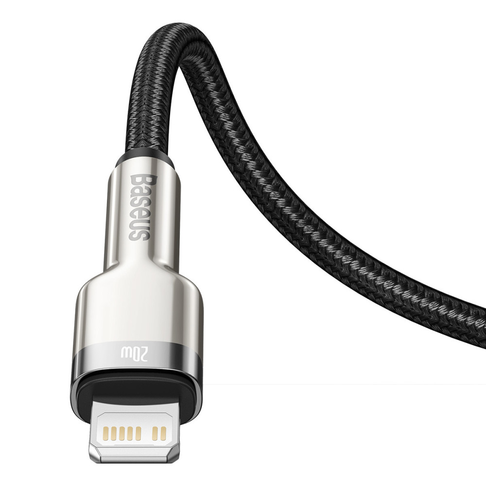 Câble Baseus Cafule Metal PD USB-C - Lightning 2,0 m noir 20W