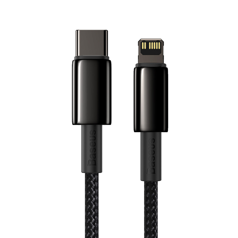 Câble Baseus Tungsten PD USB-C - Lightning 1,0 m noir 20W