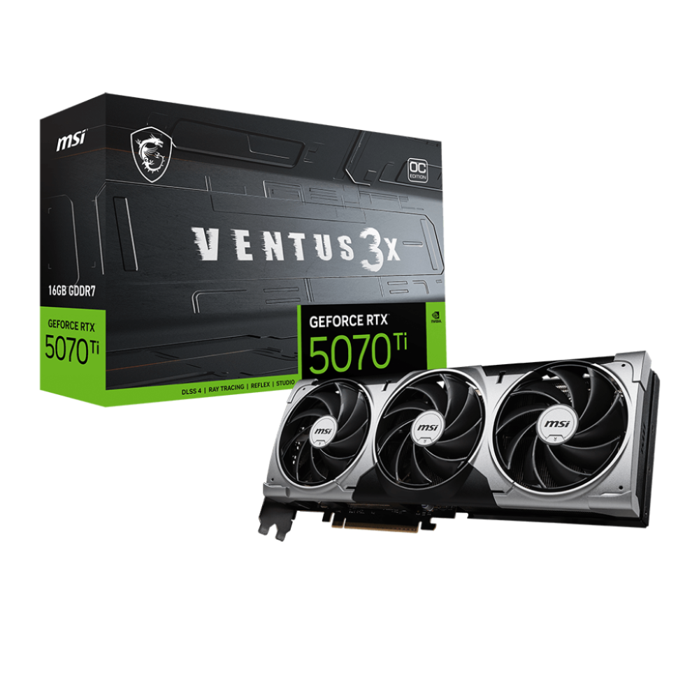Carte graphique MSI NVIDIA GeForce RTX 5070 Ti VENTUS 3X OC / 16 Go GDDR7