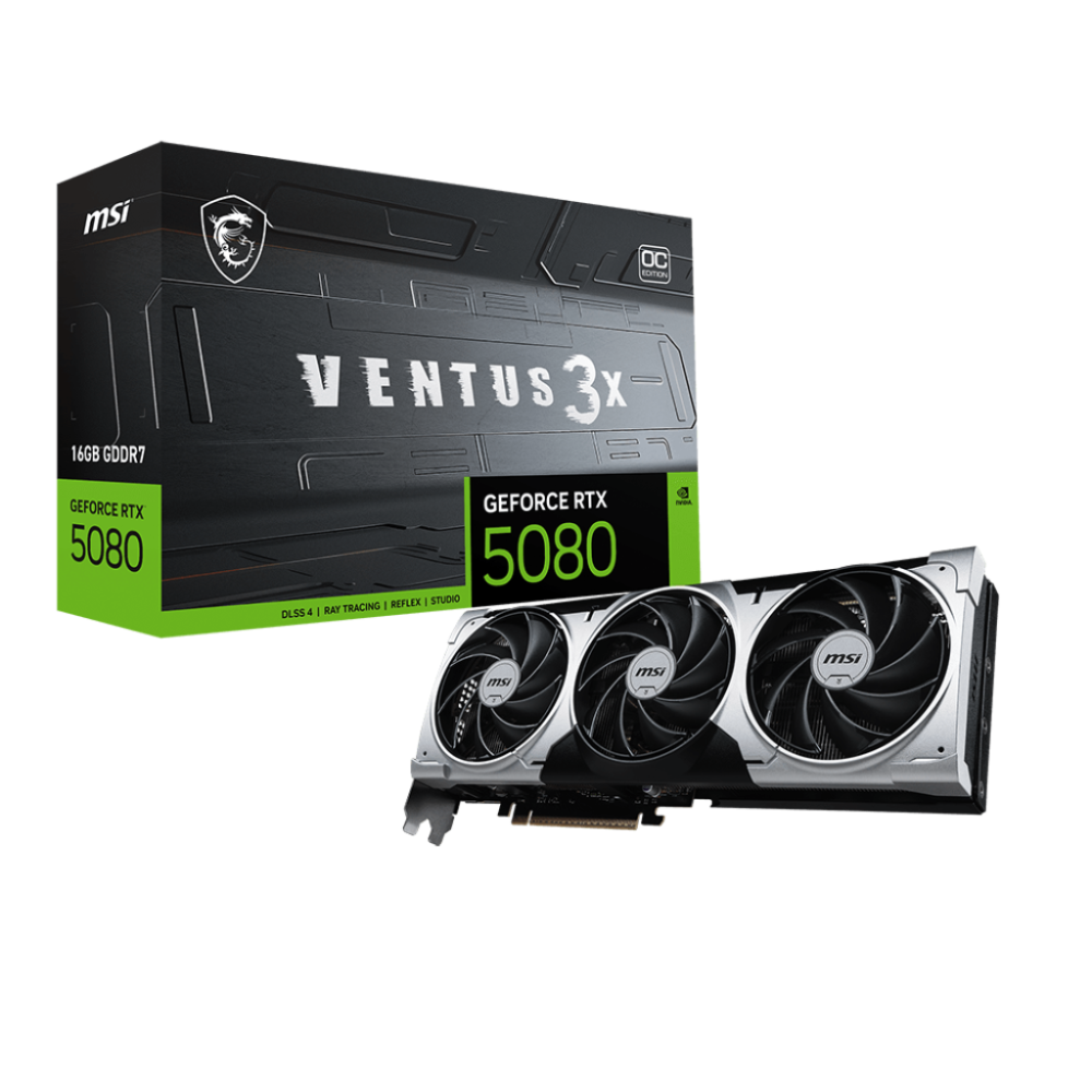Carte graphique MSI NVIDIA GeForce RTX 5080 VENTUS 3X OC PLUS / 16 Go GDDR7