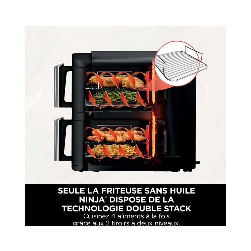 AIR FRYER NINJA Double Stack 7.6 Litres / 2470 W / Noir / SL300EU
