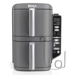 AIR FRYER NINJA DOUBLE STACK  avec thermosonde 9.5 Litres / 2470W / Silver / SL451EU