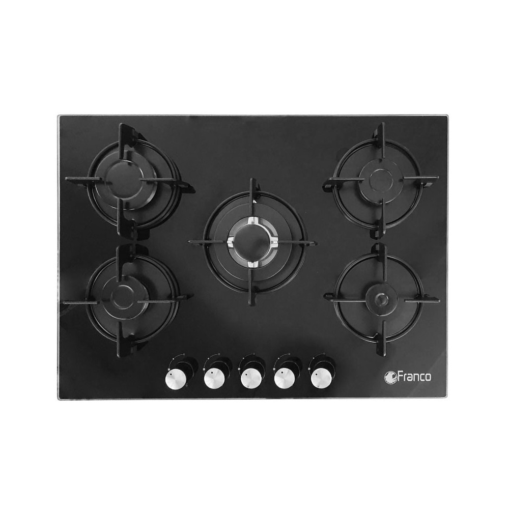 PLAQUE ENCASTRABLE FRANCO 5 FEUX 70 CM / NOIR / FR-454BF