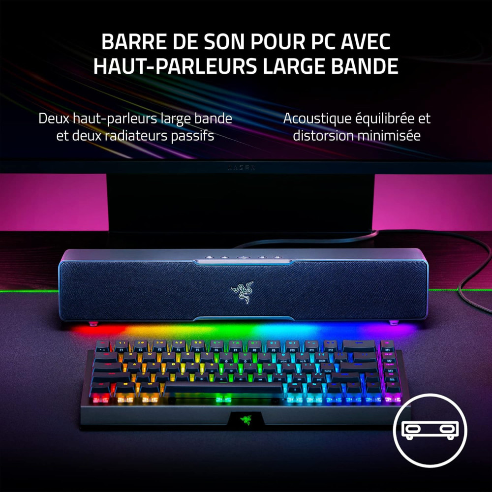BARRE DE SON RAZER LEVIATHAN V2X NOIR