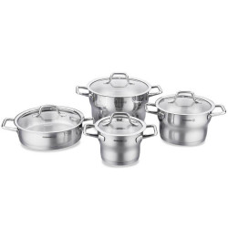 Batterie de cuisine KORKMAZ Estima 8 Pièces / inox / A1957