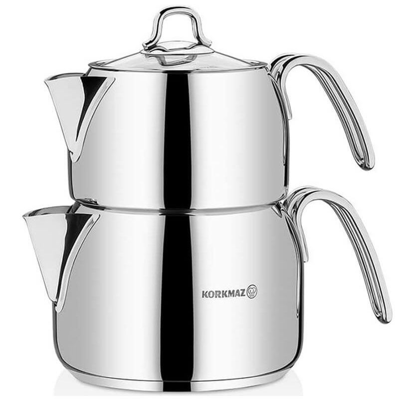 Théière KORKMAZ Perla 1.4 Litre / Inox / A027