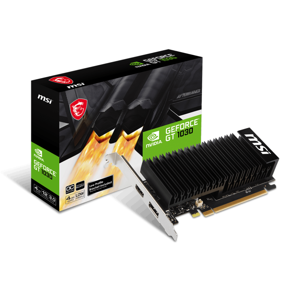 Carte Graphique MSI GeForce GT 1030 4GHD4 LP OC / 4 Go DDR4