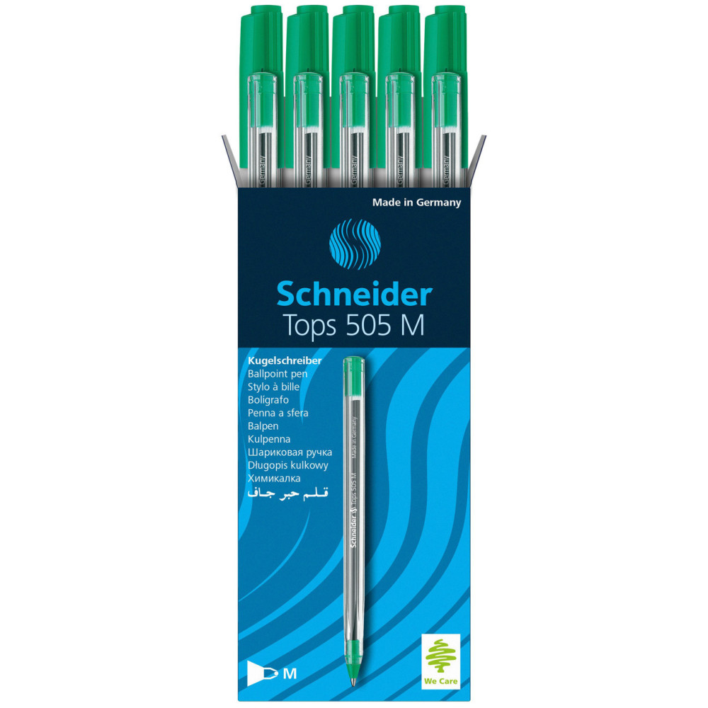 50 Stylos à bille Schneider Tops 505 M / 1.4 mm / Vert