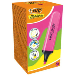 Pochette de 12 Surligneurs BIC B12 Rose