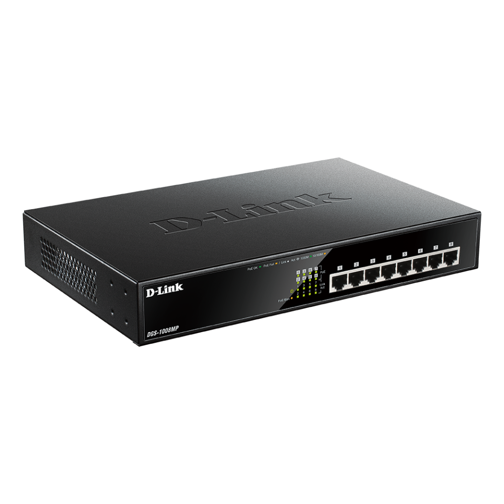 Switch D-Link Gigabit 8 ports 10/100/1000 Mbps PoE