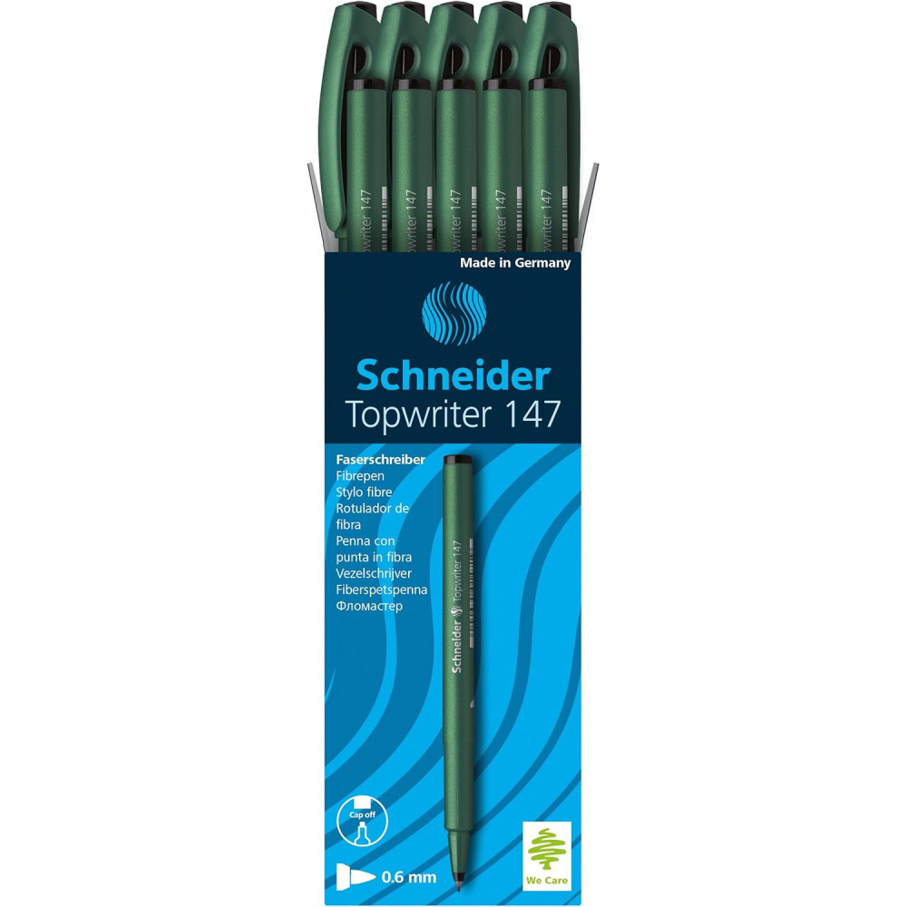 10 Stylos fibre Schneider 1471 Topwriter 147 / 0.6 mm / Noir