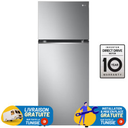 Réfrigérateurs Smart Inverter LG / 335 Litres / No Frost / Platinum Silver + Livraison + Installation et Mise en Place Gratuites